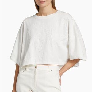 LoveShackFancy Angelle Tee w/ Lace Bow- M/L